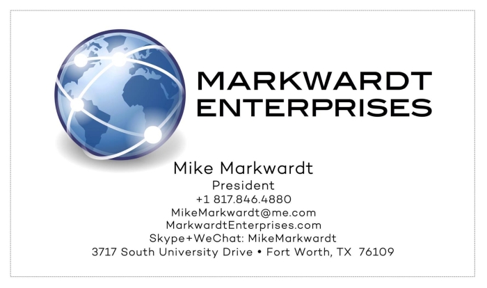 Mike Markwardt business card