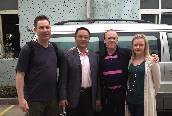 Michael with UK customers